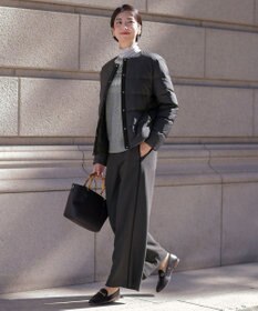 J.PRESS LADIES ジョーゼット裏起毛 ワイド パンツ