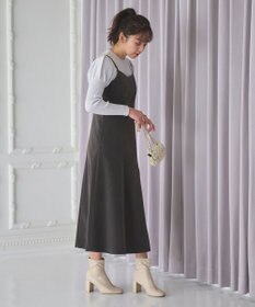 Feroux 【洗える】パフスリーブラメ ニット