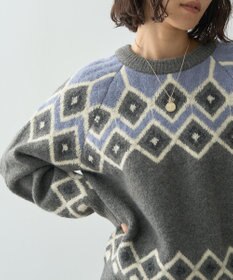 AMERICAN HOLIC フェアアイル柄ニットプルオーバー