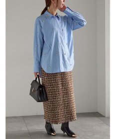 Te chichi ビジューデザインシャツ《2025winter catalog item》