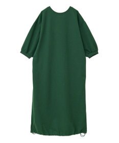 Green Parks ７分袖裏毛ドッキングロゴワンピース