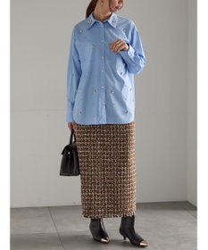 Te chichi ビジューデザインシャツ《2025winter catalog item》