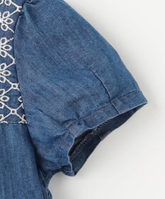 組曲 KIDS 【100㎝】レースコンビデニム ワンピース