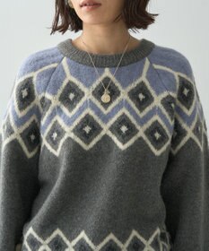 AMERICAN HOLIC フェアアイル柄ニットプルオーバー