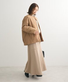 Green Parks シームレスライト中わたノーカラーブルゾン