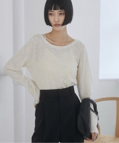 WEGO 【ANGIE VINTAGE】シアーボーダーバックオープントップス