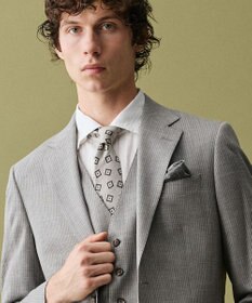 JOSEPH ABBOUD 【イタリア生地・日本製】スクエアメランジ ネクタイ