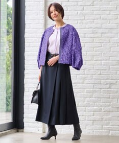 自由区 S YONEZAWAレーシージャガード ノーカラージャケット