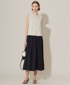 ICB L 【接触冷感・UVカット・洗える】アトラストリコット コンビドレス