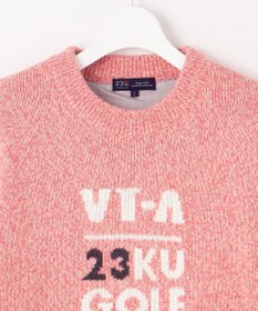 23区GOLF 【WOMEN】【蓄熱裏地付き】ウールブレンド クルーネック ニット