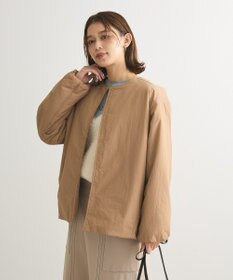 Green Parks シームレスライト中わたノーカラーブルゾン