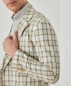 GOTAIRIKU 清涼サッカー素材【通気性/軽量】空羽サッカー マドラスチェック シャツジャケット