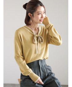 Te chichi 前後2WAYボウタイニットプルオーバー