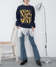 WEGO 【洗える】グラフィックニットBIGプルオーバー