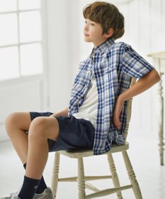 J.PRESS KIDS 【110-130cm】ロゴプリント チェックシャツ