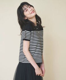 ANY クロップド丈ガーターニット