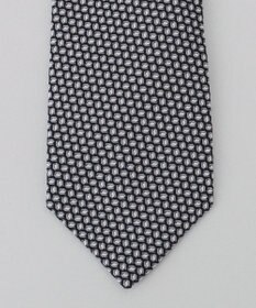 GOTAIRIKU 【日本製】西陣ネクタイ_ブラック×シルバー系