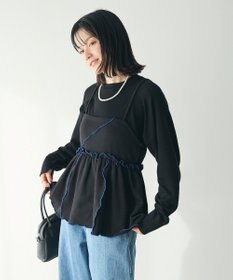CRAFT STANDARD BOUTIQUE 配色メローキャミトップス