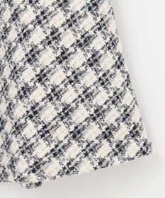 ANY SIS L パフィツイードミディ スカート