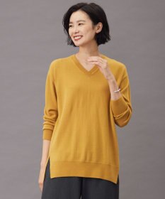 J.PRESS LADIES L 【洗える】EASY WOOL Vネック ニット