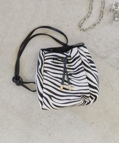 23区 【CLASSY.12月号掲載】カウヘアー ミニ巾着 バッグ