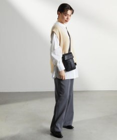 Y'SACCS ナイロン×牛革コンビシリーズ　縦型ポシェット