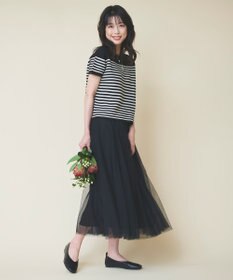 ANY クロップド丈ガーターニット