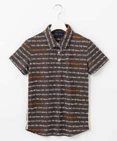 23区GOLF 【WOMEN】【吸水速乾/UVケア】ロゴパターンプリント 総柄半そで ポロシャツ