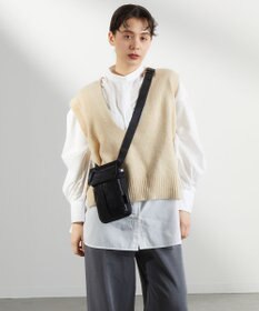 Y'SACCS ナイロン×牛革コンビシリーズ　縦型ポシェット