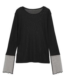 earth music&ecology シアースリーブプルオーバー