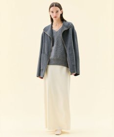 BEIGE， 【VERY NaVY12月号掲載】MONTAIGNE / イージーウエストウールロングスカート