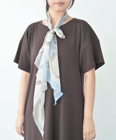 Marca ＜洗えるシルク＞【Marcaオリジナル】フローイングベルト剣先 ウォッシャブル シルクローン 剣先ストール