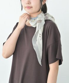 Marca ＜洗えるシルク＞【Marcaオリジナル】フローイングベルト剣先 ウォッシャブル シルクローン 剣先ストール