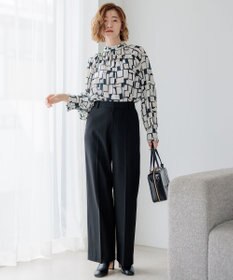 23区 L 【洗える】ARGENTI コラージュプリント ブラウス