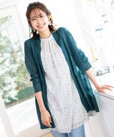 Tiaclasse L 【洗える】体型カバーも叶うAラインギャザーチュニックブラウス