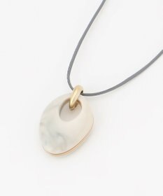 J.PRESS LADIES マーブルトップ レザー ネックレス