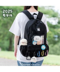 Mother garden しろたん 透明窓付 リュック 《ブラック》