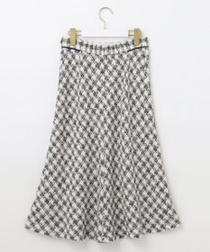 ANY SIS L パフィツイードミディ スカート