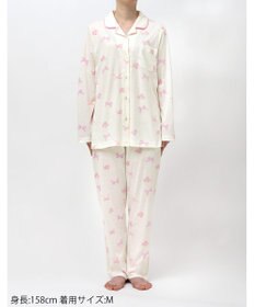 Wing パジャマ 綿100%(本体) 3Lまで対応 大きいサイズ 長袖 長ズボン レディース EP7049 ウイング／ワコール