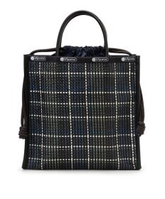 LeSportsac WOVEN MED DRAWST TOTE/マルチメッシュノワール