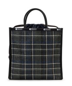 LeSportsac WOVEN MED DRAWST TOTE/マルチメッシュノワール