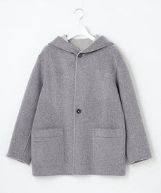 J.PRESS LADIES 【リバーシブル】ウールナイロン リバー フーデッドコート