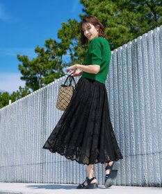 Tiaclasse L  【洗える】ハーフスリーブサマーニットカーディガン