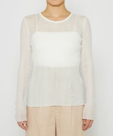 uncrave 【手洗い可】シアー ランダムリブ カットソー（uncrave STANDARD）