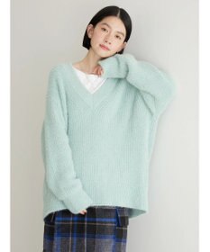 AMERICAN HOLIC モールヤーン片畦Ｖネックニットプルオーバー