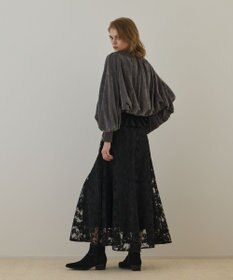 GRACE CONTINENTAL バルーンモールカットカーディガン