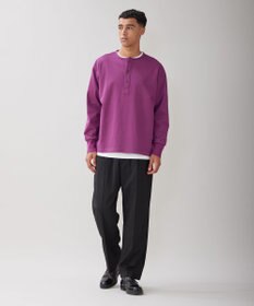 UNFILO MENS コットン ヘンリーネックTEE [23年秋冬商品]