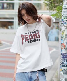 WEGO 【機能T】接触冷感アクセ付きグラフィックT