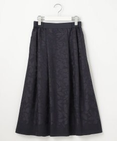 自由区 【セットアップ対応・洗える】フラワーオパールタックフレア スカート