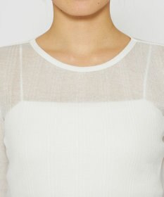 uncrave 【手洗い可】シアー ランダムリブ カットソー（uncrave STANDARD）